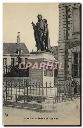 Ansichtskarte AK Auxerre Statue de Fourier