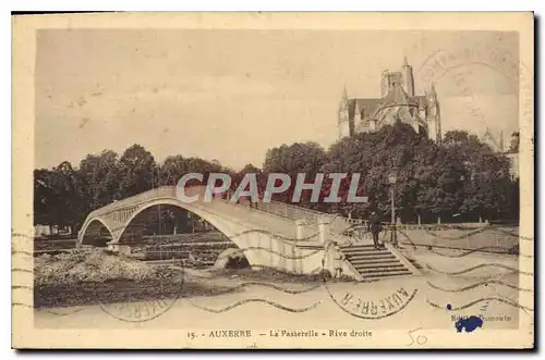 Ansichtskarte AK Auxerre La Passerelle Rive droite