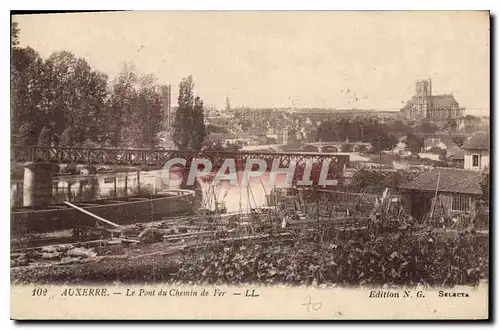 Cartes postales Auxerre Le pont du Chemin de Fer