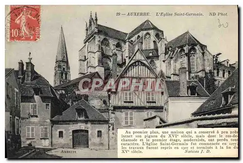 Cartes postales Auxerre L'Eglise Saint Germain