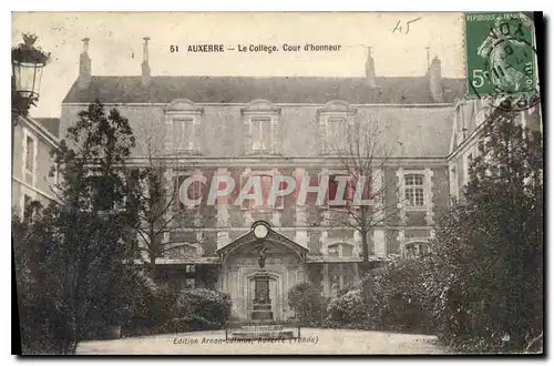 Cartes postales Auxerre Le College Cour d'honneur