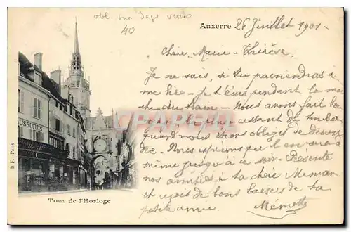 Cartes postales Auxerre Tour de l'Horloge