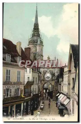 Cartes postales Auxerre la Rue de l'Horloge