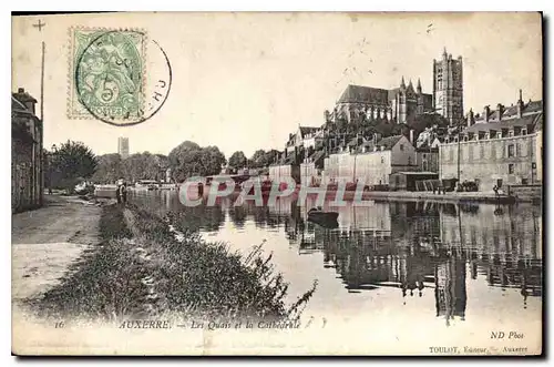 Ansichtskarte AK Auxerre les Quais et la Cathedrale