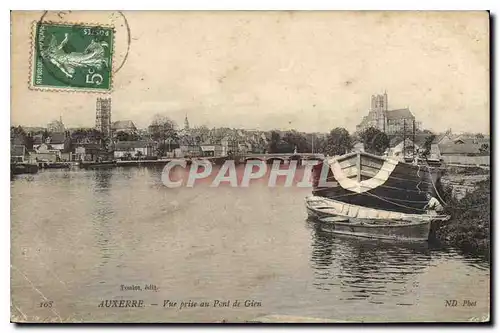 Ansichtskarte AK Auxerre vue prise au Pont de Gien