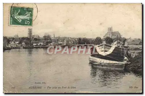Cartes postales Auxerre vue prise au Pont de Gien