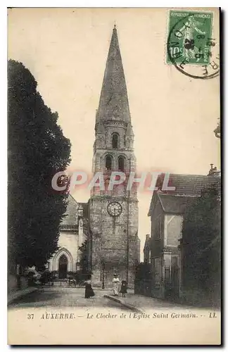 Ansichtskarte AK Auxerre le Clocher de l'Eglise Saint Germain