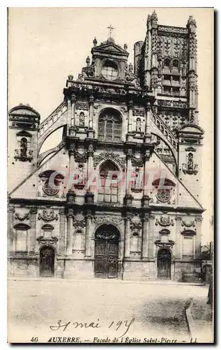 Cartes postales Auxerre Facade de l'Eglise Saint Pierre