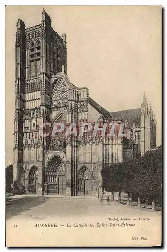 Ansichtskarte AK Auxerre la Cathedrale Eglise Saint Etienne