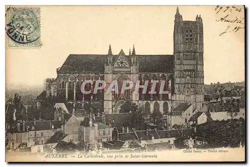 Ansichtskarte AK Auxerre la Cathedrale vue prise de Saint Germain