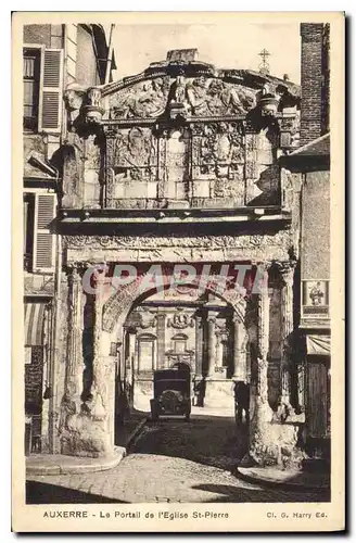 Ansichtskarte AK Auxerre le Portail de l'Eglise St Pierre