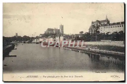 Ansichtskarte AK Auxerre vue generale prise du Pont de la Tournelle
