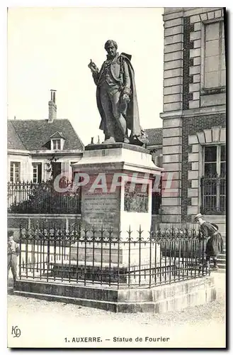 Ansichtskarte AK Auxerre Statue de Fourier