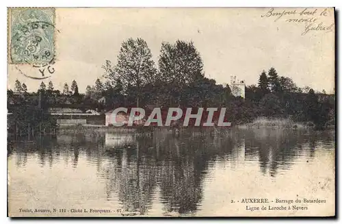 Cartes postales Auxerre Barrage du Batardeau Ligne de Laroche a Nevers