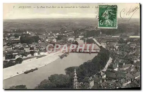 Cartes postales Auxerre le Pont Paul Bert vu du Sommet de la Cathedrale