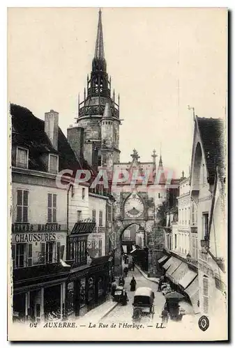 Cartes postales Auxerre la Rue de l'Horloge