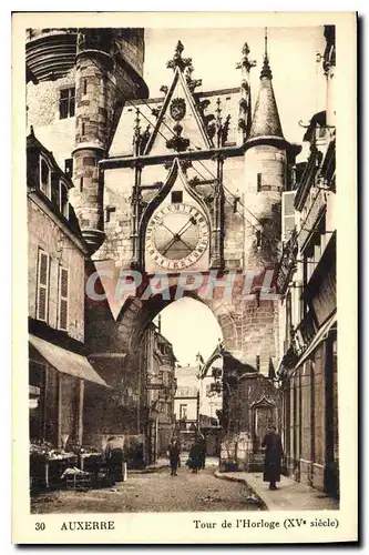 Cartes postales Auxerre Tour de l'Horloge XV siecle