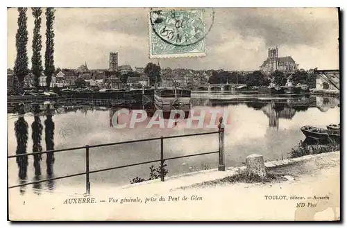Ansichtskarte AK Auxerre vue generale prise du Pont de Gien