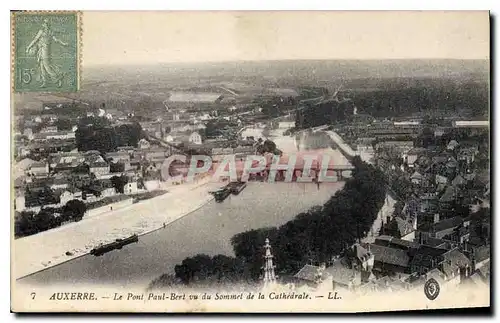 Ansichtskarte AK Auxerre le Pont Paul Bert vu du Sommet de la Cathedrale
