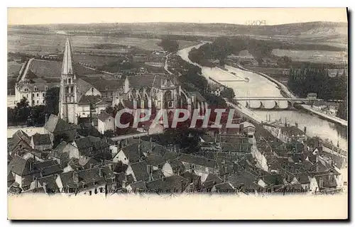 Ansichtskarte AK Auxerre Eglise Saint Germain et le pont de la Tournelle vus de la Cathedrale