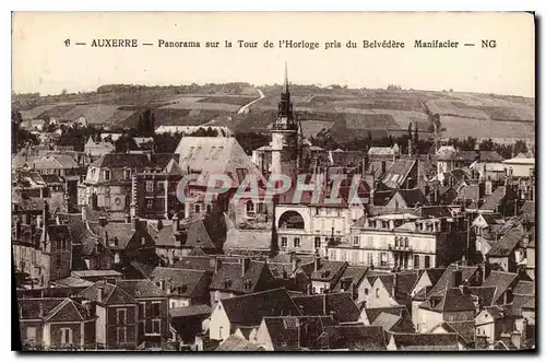 Ansichtskarte AK Auxerre Panorama sur la Tour de l'Horloge pris du Belvedere Manifacier