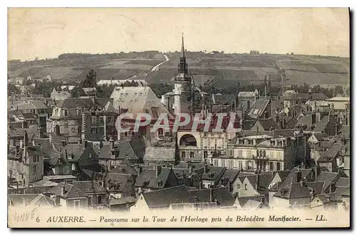 Ansichtskarte AK Auxerre Panorama sur la Tour de l'Horloge pris du Belvedere Manifacier