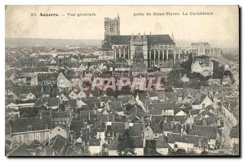 Cartes postales Auxerre Vue generale prise de Saint Pierre la Cathedrale