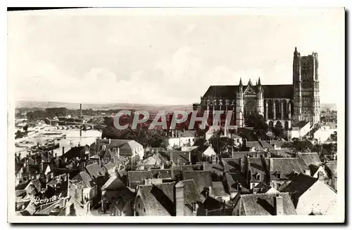 Ansichtskarte AK Auxerre Vue generale prise du Clocher Saint Germain