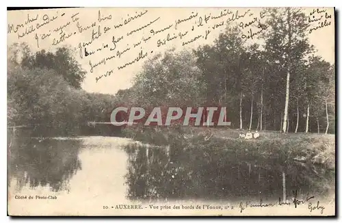 Ansichtskarte AK Auxerre vue prise des bords de l'Yonne