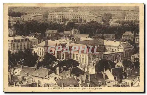 Cartes postales Auxerre vue sur le Lycee les Casernes