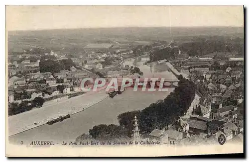 Cartes postales Auxerre le Pont paul Bert vu du Sommet de la Cathedrale