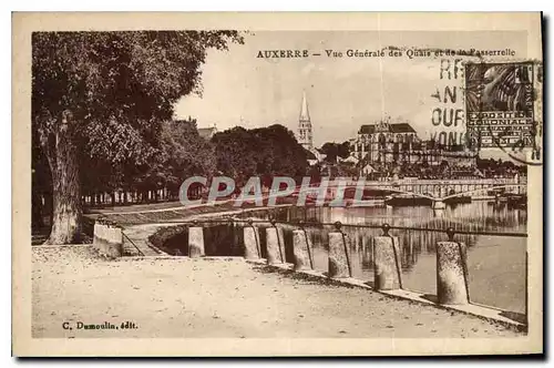 Ansichtskarte AK Auxerre vue generale des Quais de la Passerelle