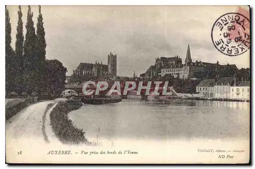 Ansichtskarte AK Auxerre vue prise des Bords de l'Yonne