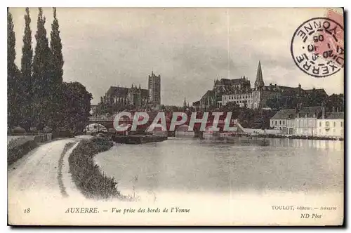 Cartes postales Auxerre vue prise des Bords de l'Yonne