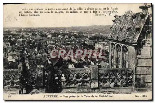 Ansichtskarte AK Auxerre vue prise de la Tour de la Cathedrale