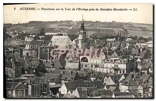 Ansichtskarte AK Auxerre Panorama sur la Tour de l'Horloge pris du Belvedere Manifacier