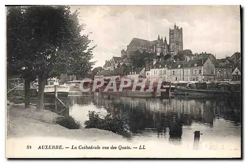 Cartes postales Auxerre la Cathedrale vue des Quais