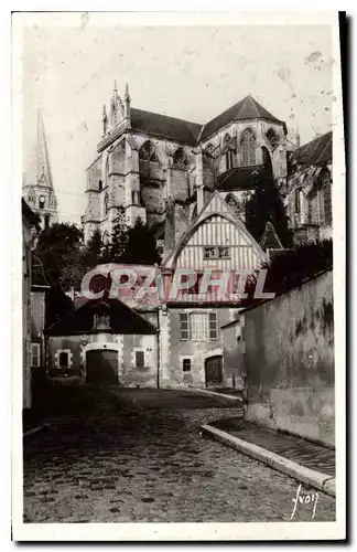 Ansichtskarte AK Auxerre Yonne Abbaye Saint Germain et vieille maison Place Paul Bert