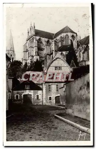 Cartes postales Auxerre Yonne Abbaye Saint Germain et vieille maison Place Paul Bert