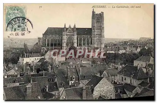 Ansichtskarte AK Auxerre la Cathedrale Cote Nord