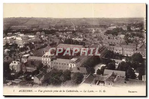 Cartes postales Auxerre vue generale prise de la Cathedrale le Lycee