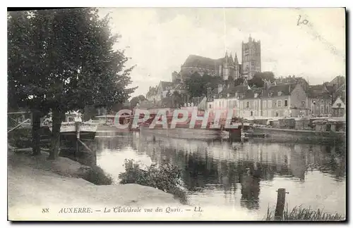 Cartes postales Auxerre la Cathedrale vue des Quais