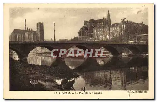 Ansichtskarte AK Auxerre le Pont de la Tournelle Lavandieres