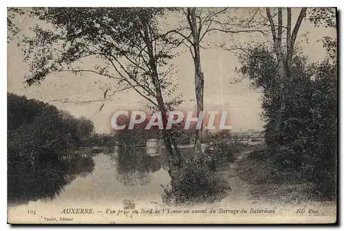 Ansichtskarte AK Auxerre vue prise au Bord de l'Yonne en amont du Barrage du Batardeau