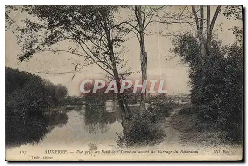 Cartes postales Auxerre vue prise au Bord de l'Yonne en amont du Barrage du Batardeau