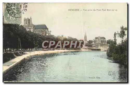 Ansichtskarte AK Auxerre vue prise du Pont Paul Bert