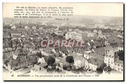 Ansichtskarte AK Auxerre vue panoramique prise de la Cathedrale vers l'Ouest