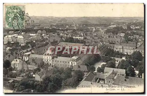 Cartes postales Auxerre vue generale prise de la Cathedrale le Lycee