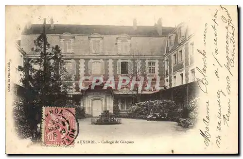 Ansichtskarte AK Auxerre College de Garcons