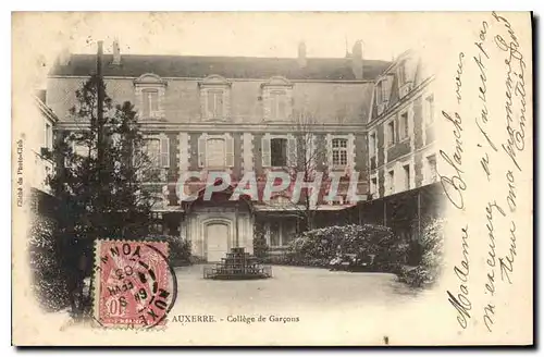 Cartes postales Auxerre College de Garcons